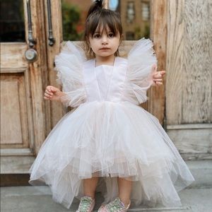 This is a custom dress fits 2-3! High low skirt